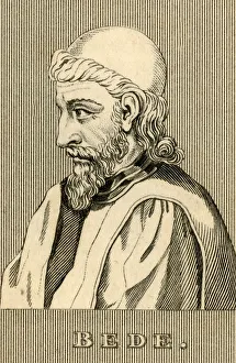 Benedictine Gallery: Bede, (672-735), 1830. Creator: Unknown