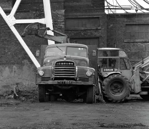 Loading Prints: A Bedford 7 ton tipper being loaded at Rossington Colliery, near Doncaster, 1963
