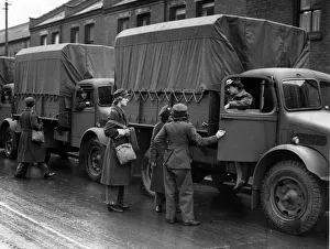 Truck Prints: Bedford military truck Girls of Wide Area Telephone Service, WW2. Creator: Unknown