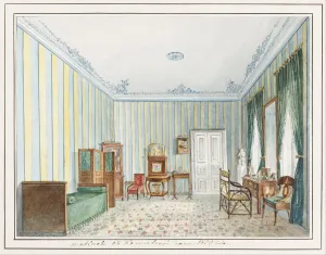 Dacha Prints: Bedroom in a Country Dacha. Artist: Anonymous