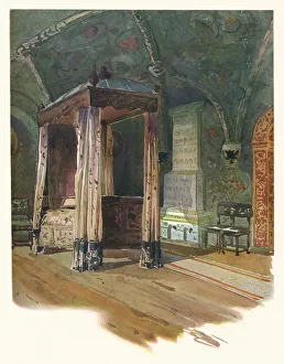 Georges Kossiakoff Prints: Bedroom of Czar Alexis Michaelovitch