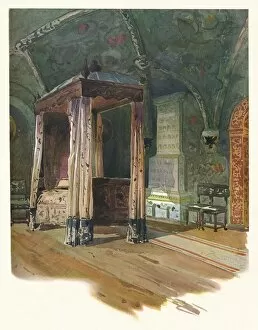 Alexis I Collection: Bedroom of Czar Alexis Michaelovitch, in the Kremlin, Moscow, c1900, (1905)