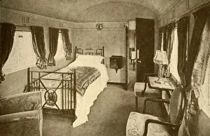 Lner Prints: Bedroom, Kings Saloon, London and North Eastern Railway, 1930. Creator: Unknown