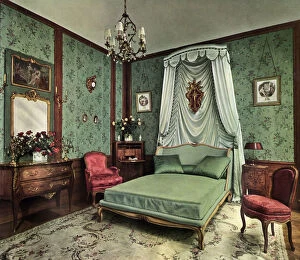 A bedroom from the reign of Louis XV Room, Hotel des Saints Peres, Paris, 1938