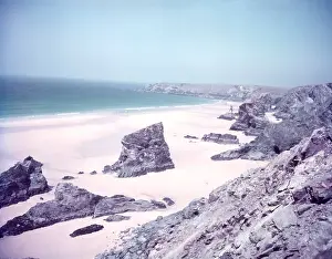 Ocean Prints: Bedruthan Bay, Newquay, Cornwall, c1955. Creator: Arthur Charles Kirby Ware