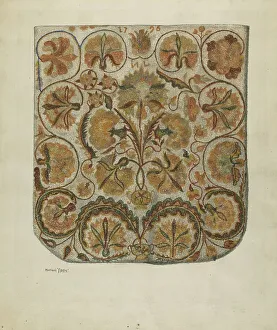 Bedspread Prints: Bedspread, c. 1936. Creator: Michael Trekur