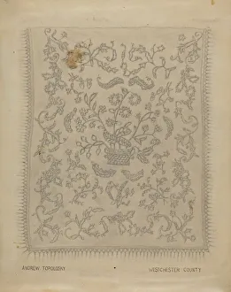 Bedspread Gallery: Bedspread, c. 1937. Creator: Andrew Topolosky