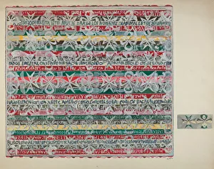 Marjery Parish Prints: Bedspread, c. 1937. Creator: Marjery Parish