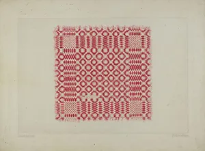 Allen Eldon Prints: Bedspread, c. 1938. Creator: Eldon Allen