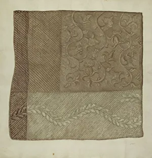Bedspread Prints: Bedspread, c. 1939. Creator: A. Zimet