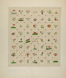 Variety Collection: Bedspread, c. 1940. Creator: Catherine Fowler