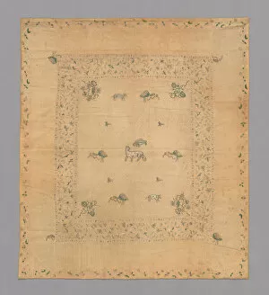 Bedspread Gallery: Bedspread, England, Queen Anne period, 1701 / 25. Creator: Unknown