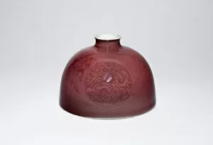 Glazed Pottery Gallery: Beehive-Shaped Water Coupe, Qing dynasty (1644-1911), spurious Kangxi reign mark