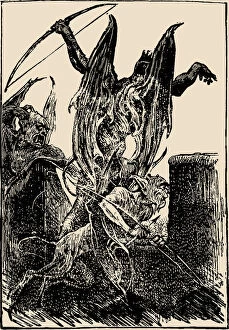 Monster Collection: Beelzebub. Illustration from The Pilgrims Progress from This World, to That Which
