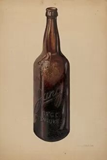 Glass Bottle Collection: Beer Bottle, 1940. Creator: Herman O. Stroh