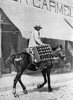 Beer delivery, Valparaiso, Chile, 1922. Artist: Allan