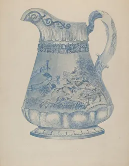 Witches Prints: Beer Pitcher, c. 1936. Creator: Florence Stevenson