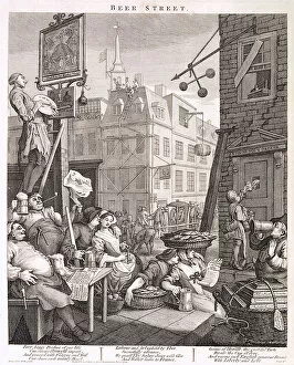 Drunkenness Collection: Beer Street, 1751. Artist: William Hogarth