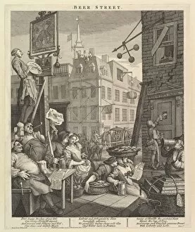 Shop Gallery: Beer Street, February 4, 1751. Creator: William Hogarth