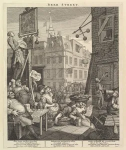 Pawn Shop Prints: Beer Street, February 4, 1751. Creator: William Hogarth