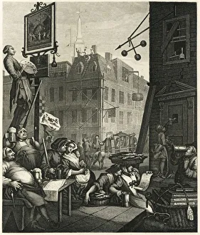 Images Dated 15th February 2011: Beer Street and Gin Lane 1, 1751
