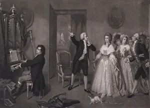 Beethoven Gallery: Beethoven in Mozarts House. Creator: Merle, Hugues (1823-1881)