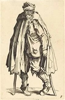 Callot Jacques Collection: Beggar with Crutches and Sack. Creator: Unknown
