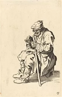 Callot Jacques Collection: Beggar Eating. Creator: Unknown