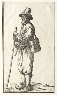 Ludolph Büsinck Prints: Beggar in Profile Toward Left. Creator: Ludolph Büsinck (German, 1590-1669)