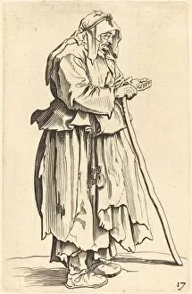 Callot Jacques Collection: Beggar Woman Receiving Charity. Creator: Unknown