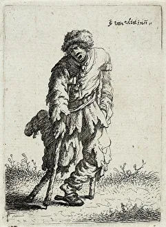 Vliet Jan Georg Van Prints: Beggar with a Wooden Leg, 1632. Creator: Jan Georg van Vliet
