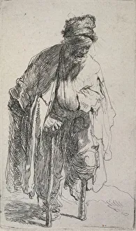 Ragged Prints: Beggar with a wooden leg, c.1630. Creator: Rembrandt Harmensz van Rijn