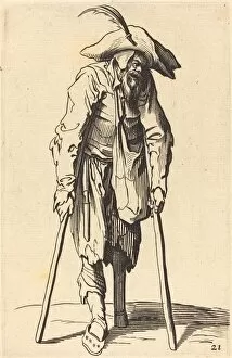 Callot Jacques Collection: Beggar with Wooden Leg. Creator: Unknown