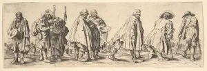 Callote Gallery: Eight Beggars, 1630. Creator: Wenceslaus Hollar