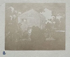 Late 19th Early 20th Century Prints: The Beggars at the Last House, 1905. Creator: Auguste Louis Lepere (French, 1849-1918)