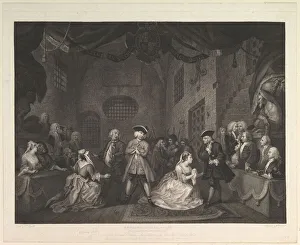 Prisoner Prints: The Beggars Opera, Act III, 1790. Creator: William Blake