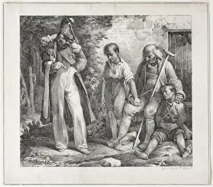 Nicolas Toussaint Charlet French Prints: Begging for Alms, 1819. Creator: Nicolas Toussaint Charlet (French, 1792-1845)