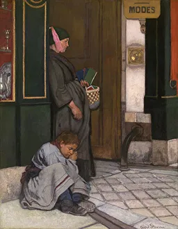 Begging Prints: Begging Tolerated, late 19th century? Creator: Alfred Stevens