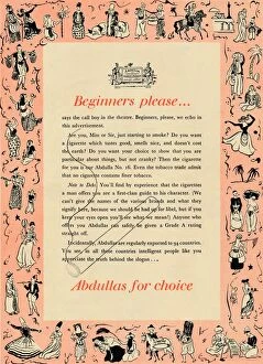 London Charivari Gallery: Beginners please? Abdullas for choice, 1939