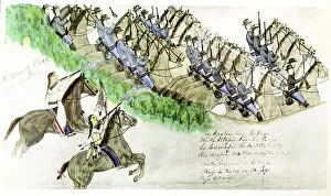 Beginning Collection: Beginning of the Battle of the Little Big Horn, Montana, USA, 25 June 1876, (c1900)