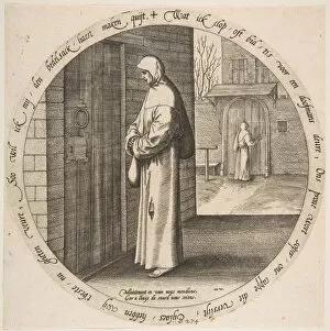 Bruegel Pieter The Elder Gallery: One Begs in Vain at the Door of the Deaf, from Twelve Flemish Proverbs, ca. 1568