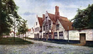 Bruges Prints: Beguinage of the Vineyard, Bruges, Belgium, c1924. Artist: WH Smith