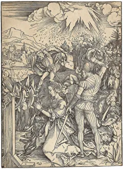 Fourteen Holy Helpers Prints: The Beheading of Saint Catherine, c. 1496. Creator: Dürer, Albrecht (1471-1528)