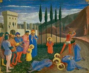 Angelico Gallery: The Beheading of Saint Cosmas and Saint Damian, c. 1440. Artist: Angelico, Fra Giovanni