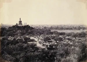 Felix Beato Prints: Beijing, China: the Buddhist temple surrounded by gardens and low buildings