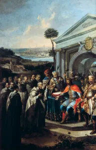 Respecting Prints: Bela III founding the Cistercian monastery at Szentgotthard in 1183 (1795-1796)