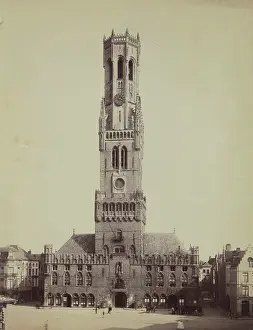 Octagonal Prints: Belfry above the market hall (Cloth Hall) from the northwest from the Markt