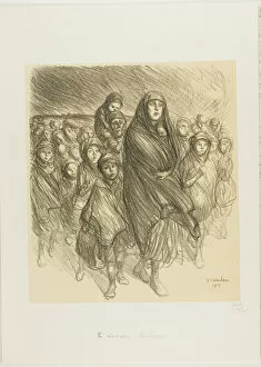 Belgian Collection: The Belgian Exodus, 1915. Creator: Theophile Alexandre Steinlen