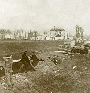 Look Out Post Prints: Belgian look-out, Yser, Flanders, Belgium, c1914-c1918