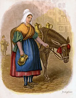 Pannier Prints: Belgian Milk-Woman, 1809. Artist: W Dickes